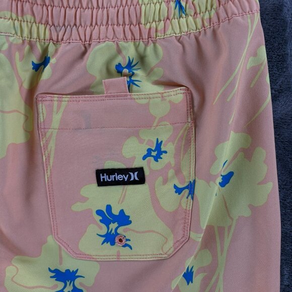 Hurley Cannonball Volley Shorts Men XL Tie Dye Floral 17" Hawaii Swim Trunks NWT - Picture 6 of 11